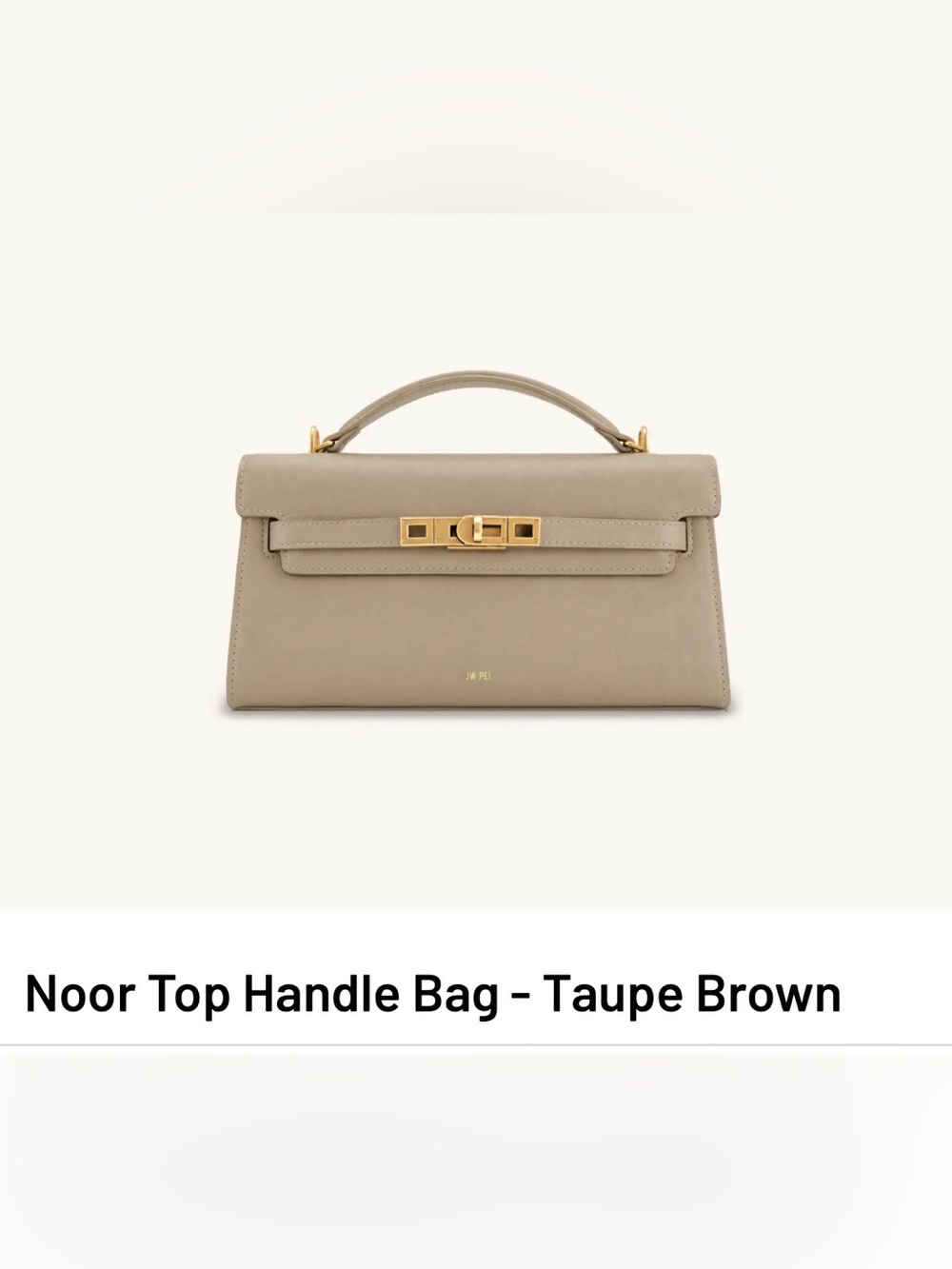 JW PEI Taupe Crossbody Bag with Gold Hardware